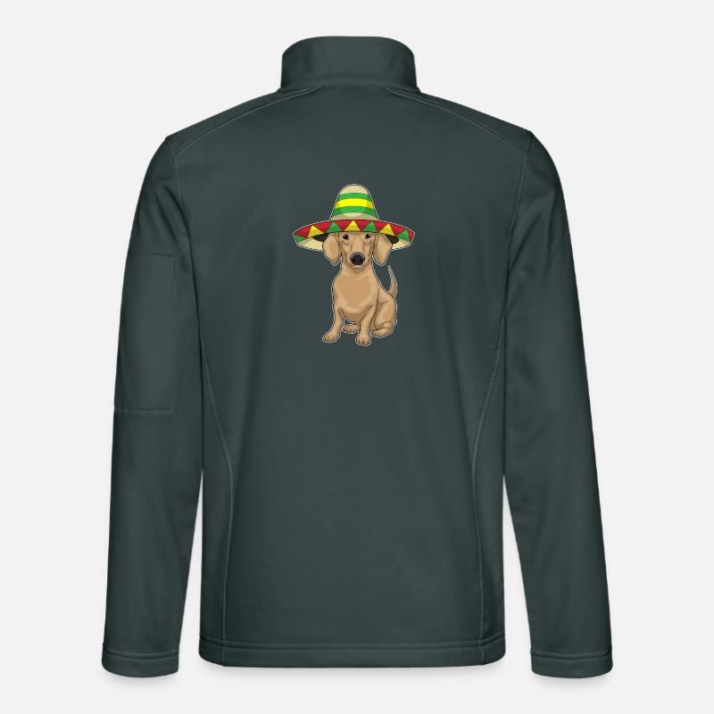 Dachshund Sombrero Unisex Softshell Jacket