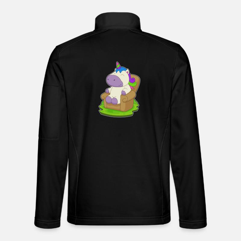 Einhorn Sessel - Unisex Softshelljacke - Schwarz
