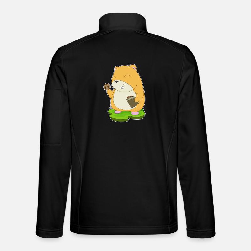 Hamster Cookie - Unisex Softshell Jacket - black