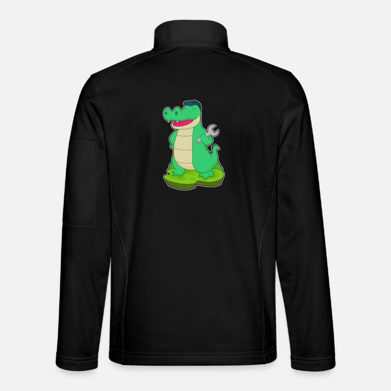 Clé artisanale crocodile - Veste en tissu softshell Unisexe - noir