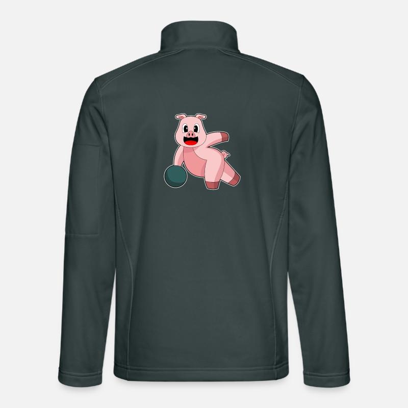 Schwein Bowling Bowlingkugel Unisex Softshelljacke