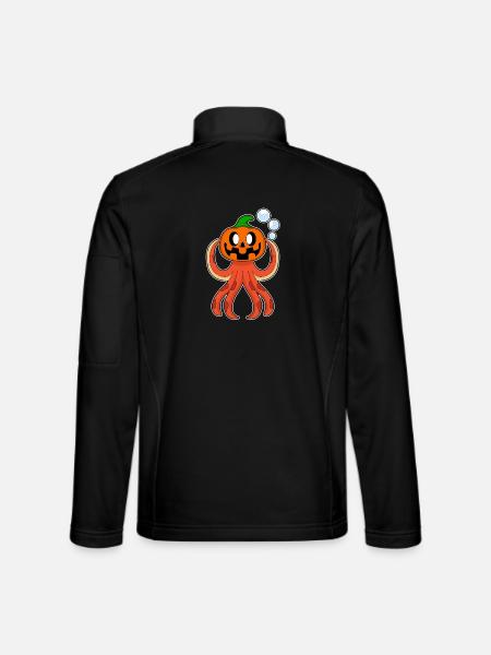 Octopus Halloween Pumpkin - Unisex Softshell Jacket - black