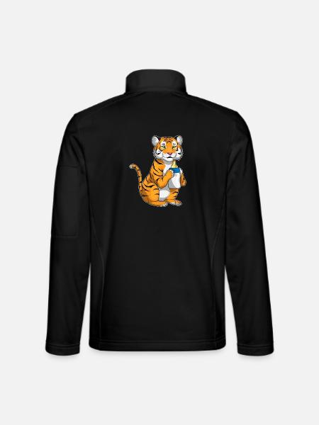 Lait pour biberon Tiger - Veste en tissu softshell Unisexe - noir