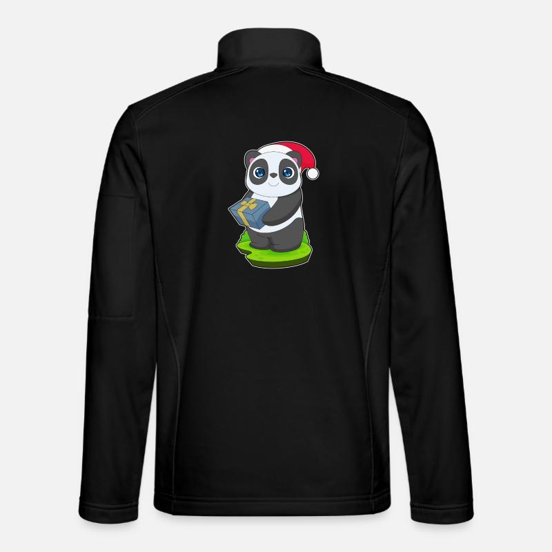 Panda Christmas Package - Unisex Softshell Jacket - black