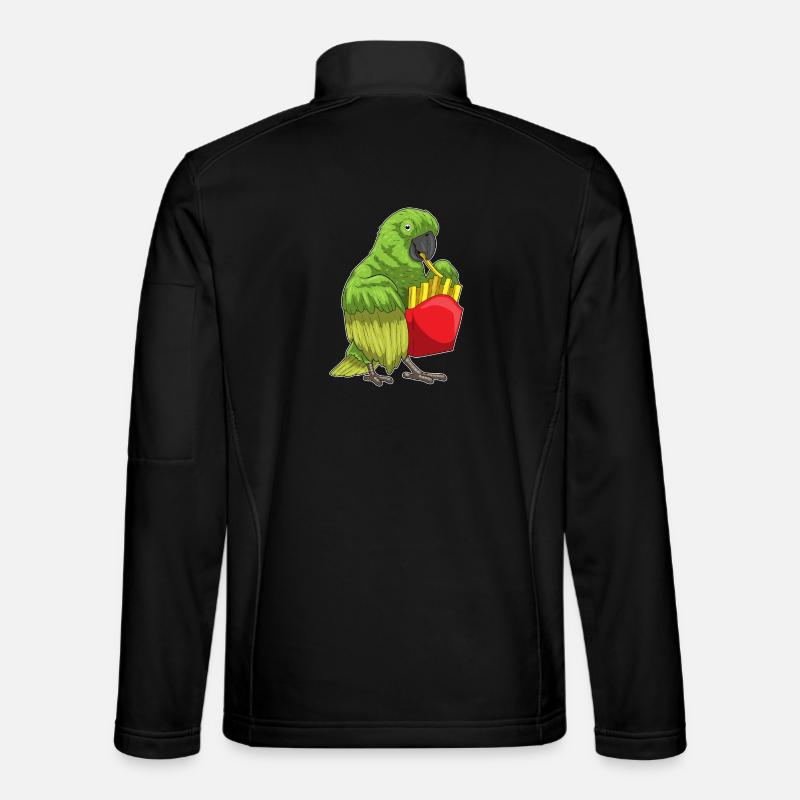 Frites perroquet - Veste en tissu softshell Unisexe - noir