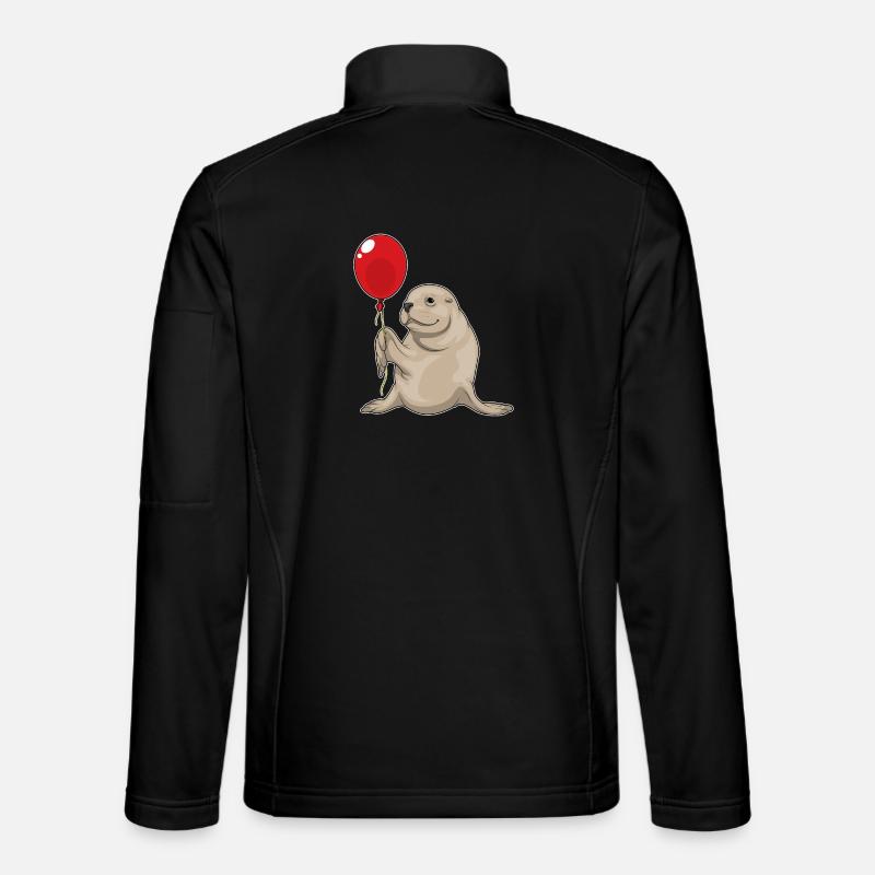 Seal Balloon - Unisex Softshell Jacket - black