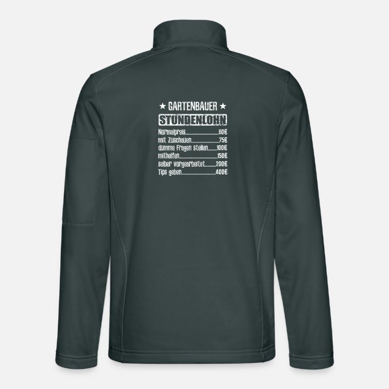 Stundenlohn Gartenbauer Beruf - Spruch Unisex Softshelljacke
