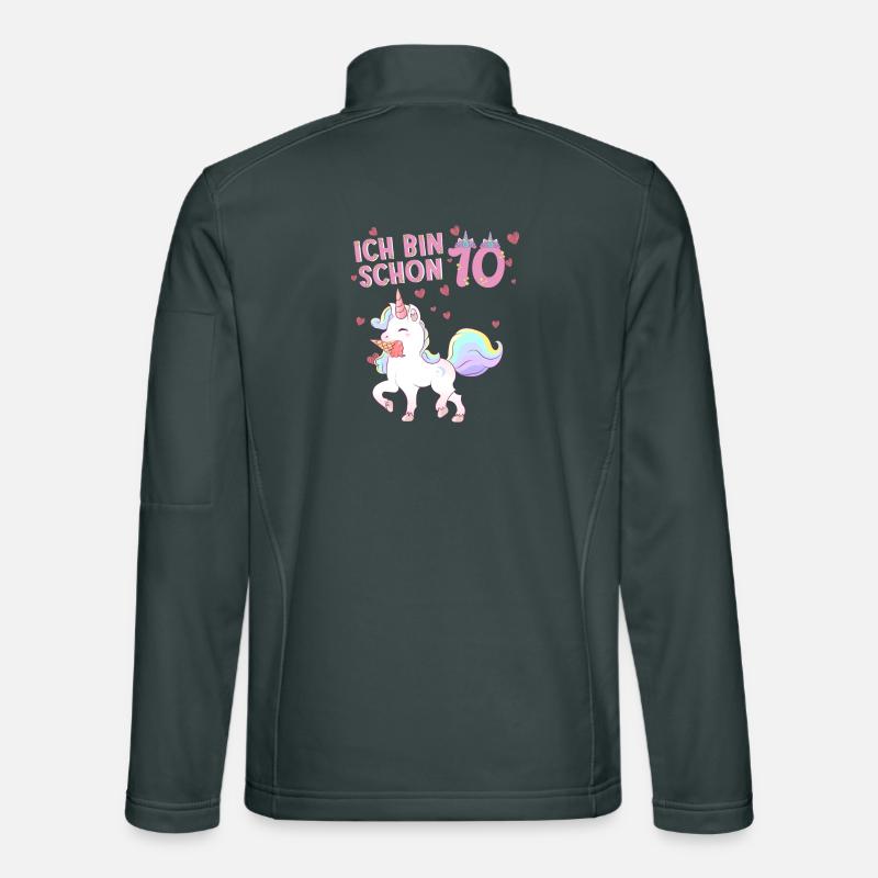 ich bin schon 10 Einhorn Unisex Softshelljacke