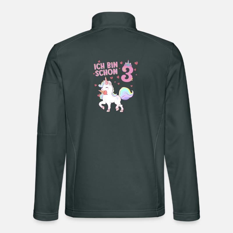 ich bin schon 3 - einhorn Unisex Softshelljacke