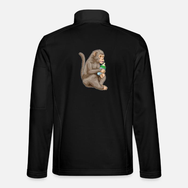 Biberon Monkey - Veste en tissu softshell Unisexe - noir
