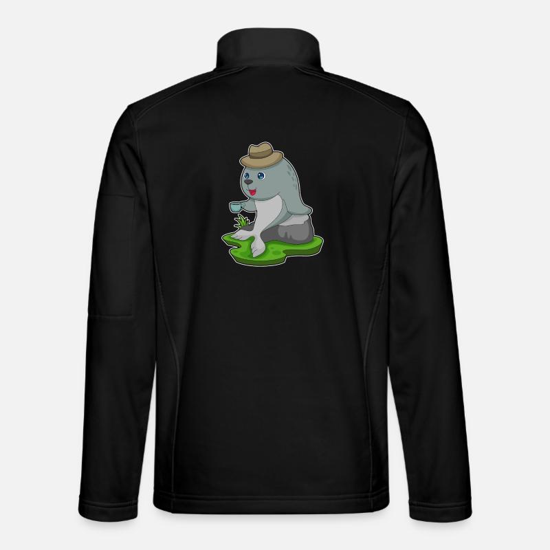 Seal Coffee Mug - Unisex Softshell Jacket - black