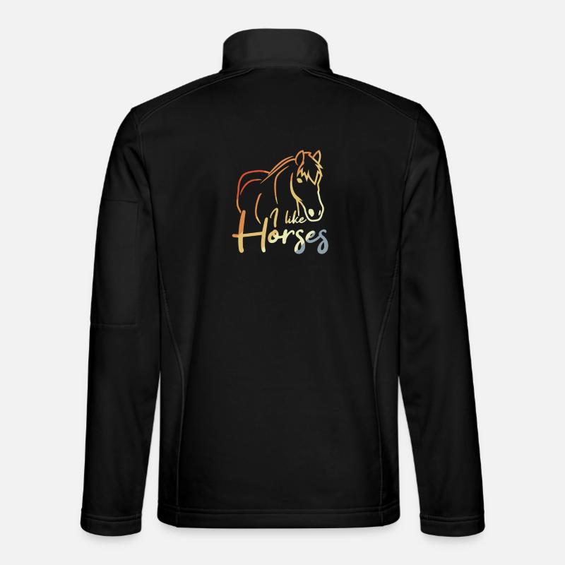 I Like Horses - Unisex Softshelljacke - Schwarz