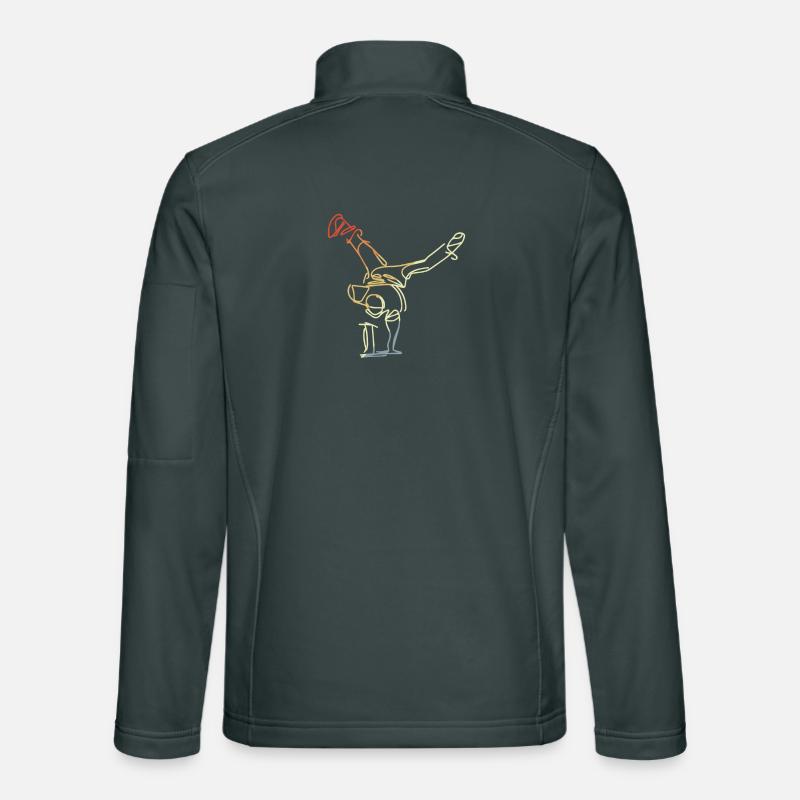 Vintage Breakdancer Sketch Unisex Softshell Jacket