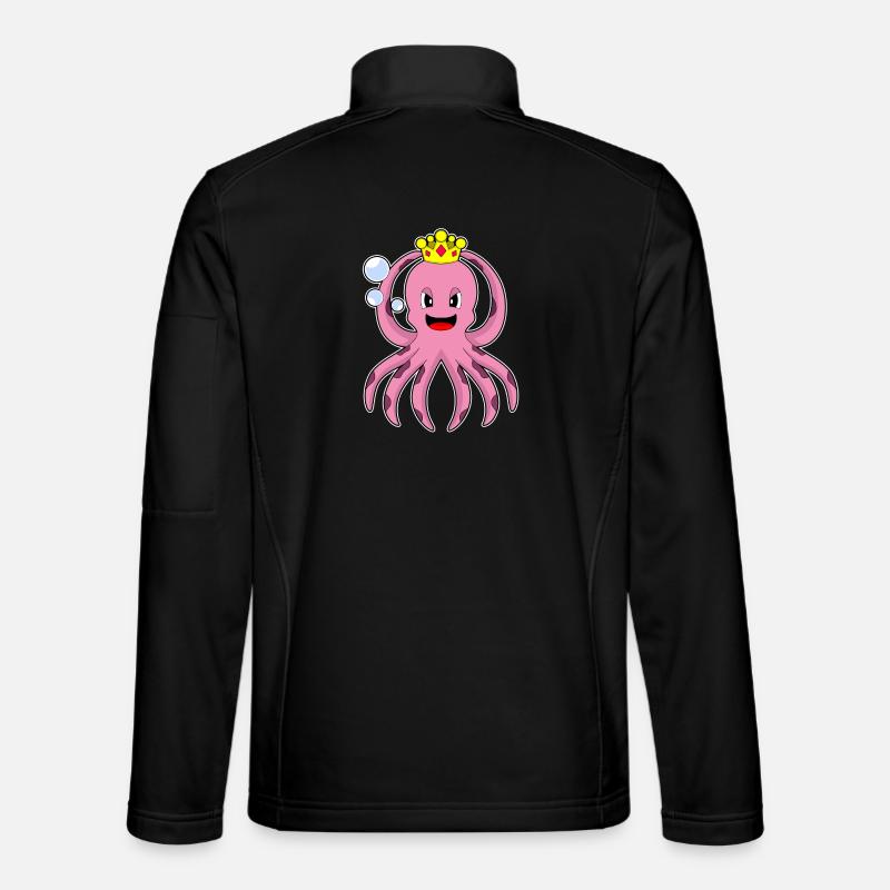 Couronne du roi pieuvre - Veste en tissu softshell Unisexe - noir