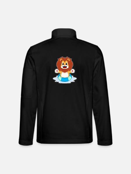 Löwe Schwimmen Schwimmring Sommer - Unisex Softshelljacke - Schwarz