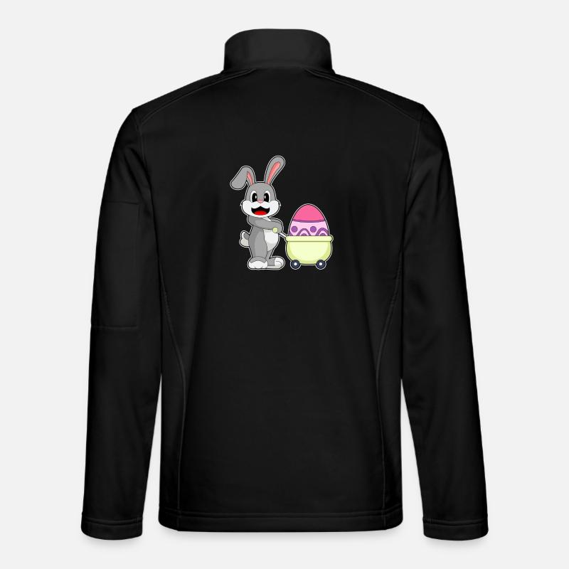 Hase Ostern Einkaufen - Unisex Softshelljacke - Schwarz