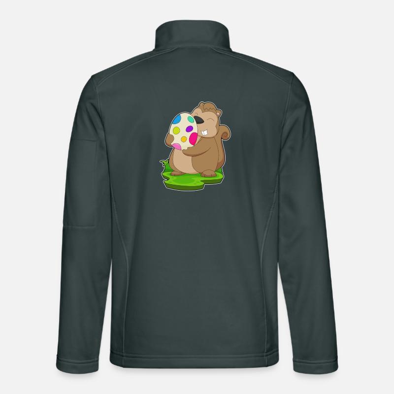 Oeuf de Pâques écureuil Veste en tissu softshell Unisexe