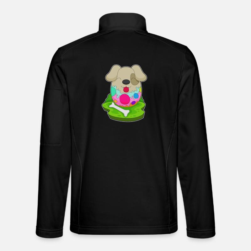 Hund Ostern Osterei - Unisex Softshelljacke - Schwarz