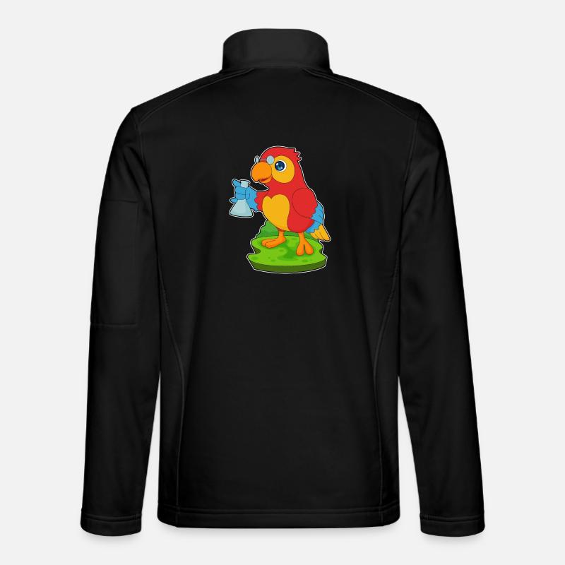 Parrot Teacher Test Tube Chemistry - Unisex Softshell Jacket - black