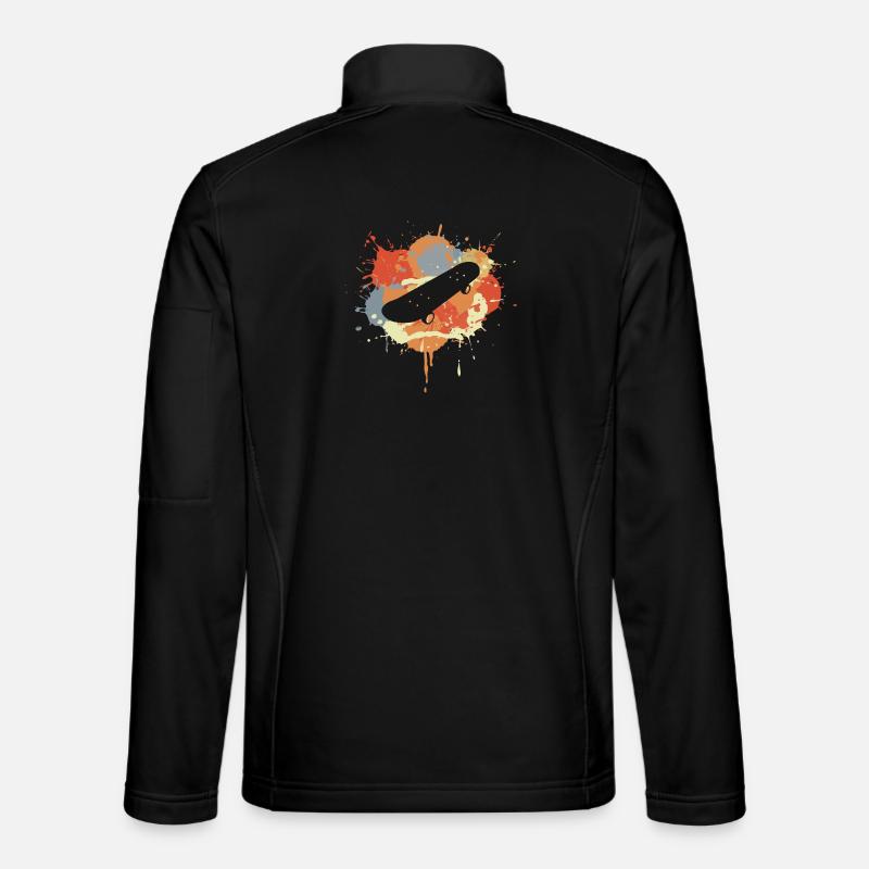Dessin de planche à roulettes Veste en tissu softshell Unisexe