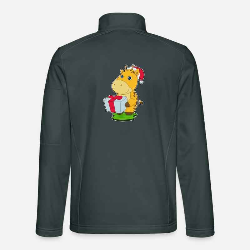 Giraffe Christmas Package Unisex Softshell Jacket