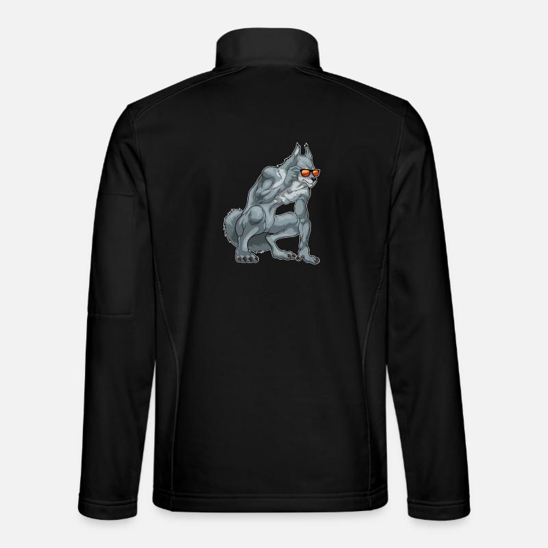 Werewolf Halloween Sunglasses - Unisex Softshell Jacket - black