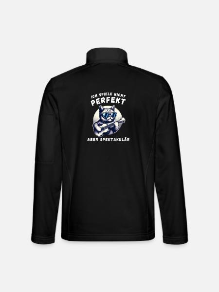 Ich spiele nicht perfekt – spektakulär - Unisex Softshelljacke - Schwarz