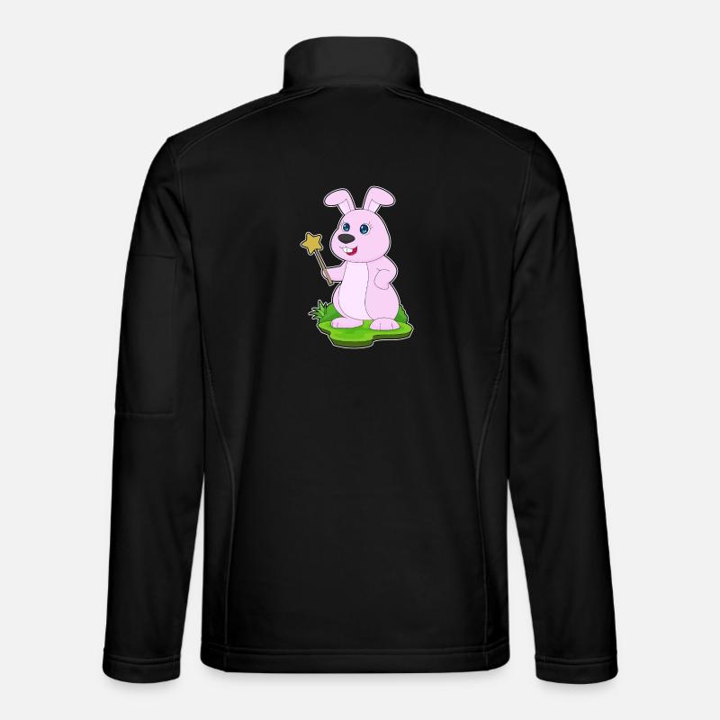 Bunny Wizard Wand - Unisex Softshell Jacket - black