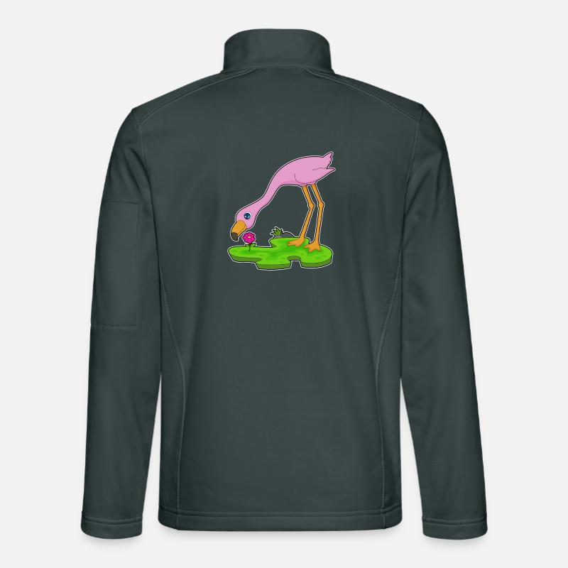 Fleur de flamant rose Veste en tissu softshell Unisexe