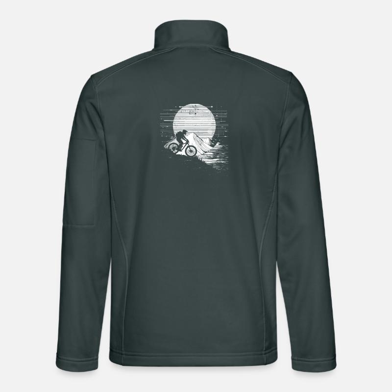 Mountain Biker Sketch Unisex Softshell Jacket