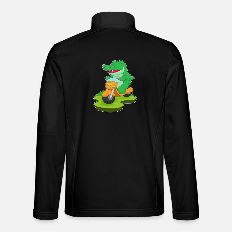 Crocodile Scooter - Unisex Softshell Jacket - black