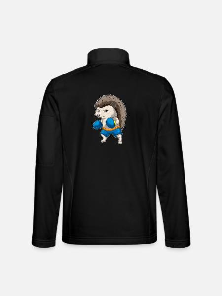 Igel Boxer Boxhandschuhe Boxen - Unisex Softshelljacke - Schwarz