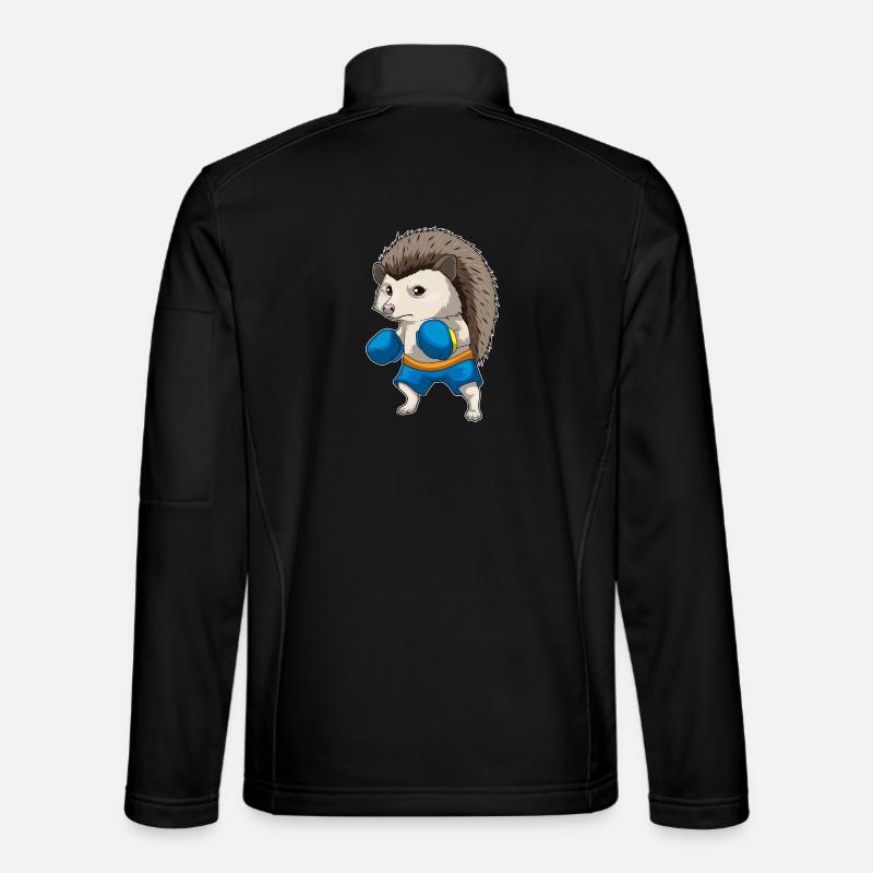 Igel Boxer Boxhandschuhe Boxen - Unisex Softshelljacke - Schwarz