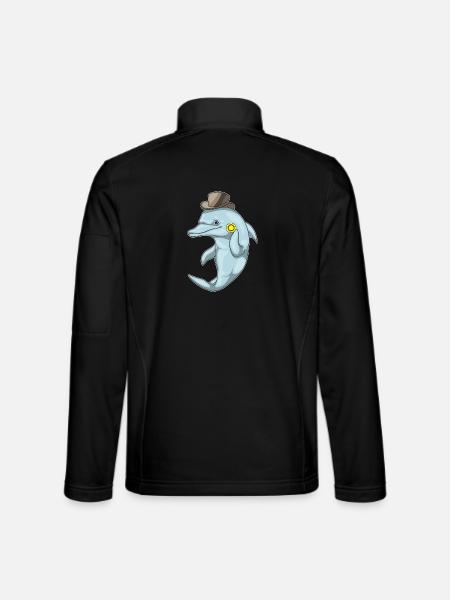 Dolphin Poker Poker Chips - Unisex Softshell Jacket - black