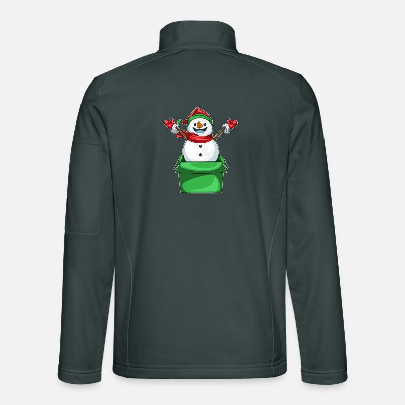 Boîte en carton de Noël Snowman Veste en tissu softshell Unisexe
