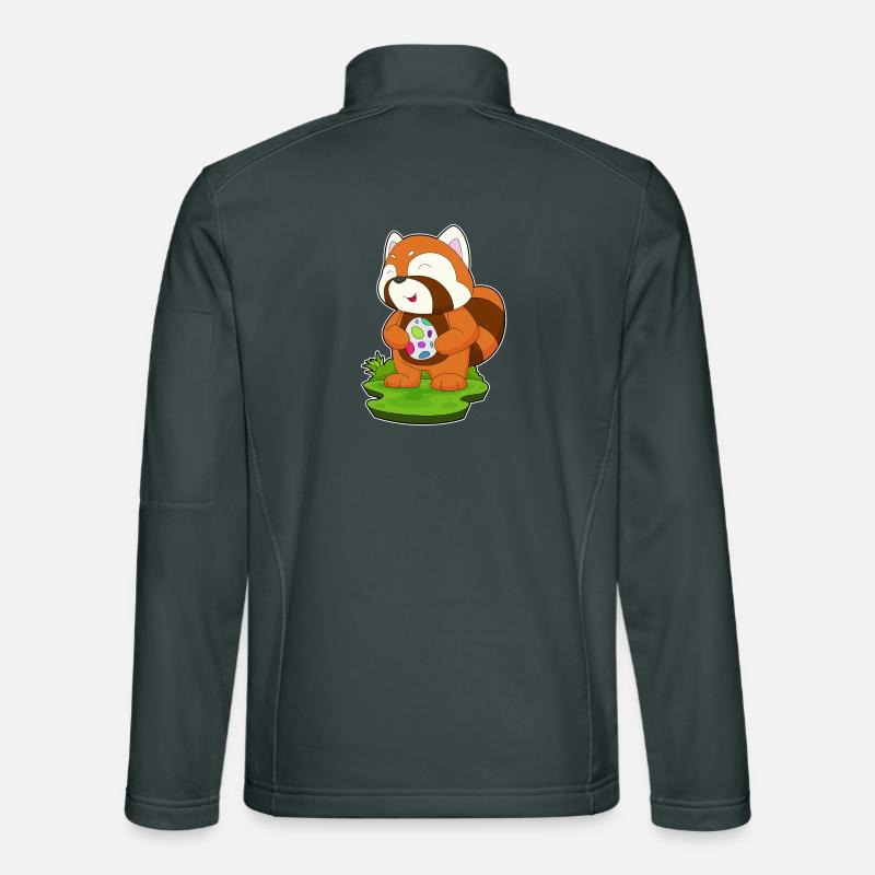 Œuf de Pâques panda roux Veste en tissu softshell Unisexe