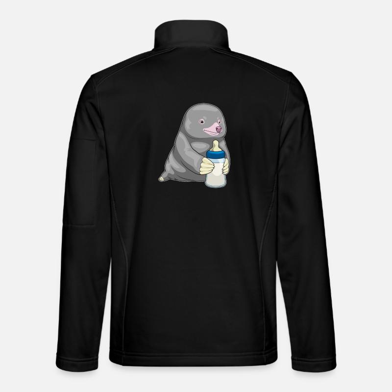 Mole Lait de biberon - Veste en tissu softshell Unisexe - noir