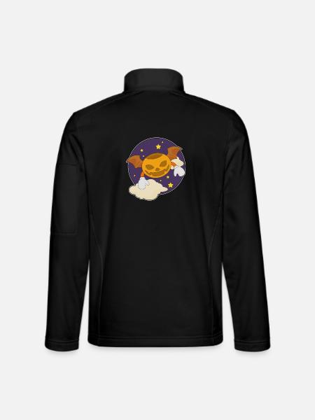 Bat Halloween Night - Unisex Softshell Jacket - black