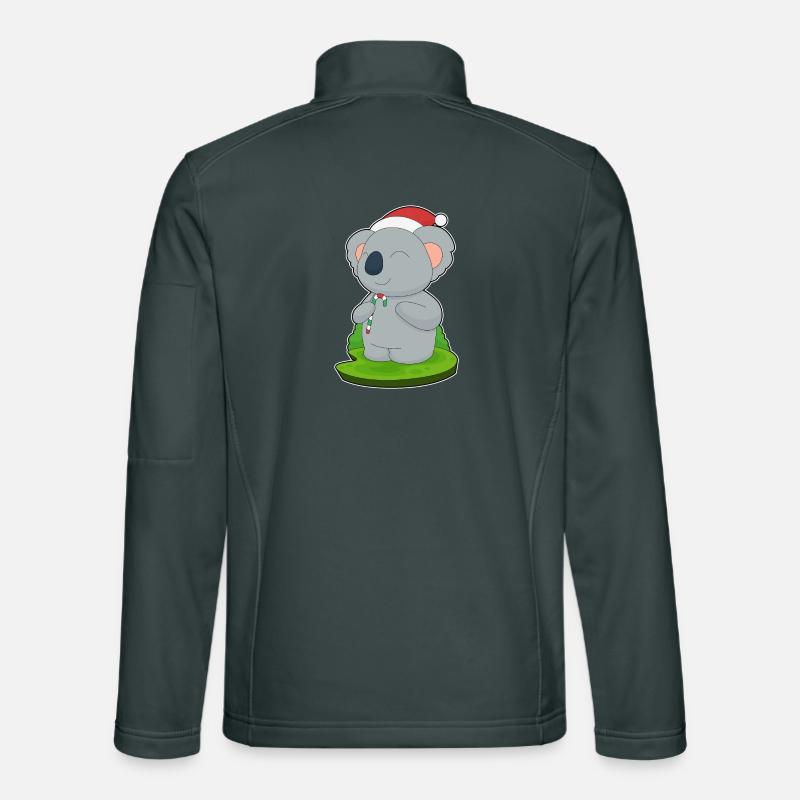 Koala Christmas Candy Cane Unisex Softshell Jacket