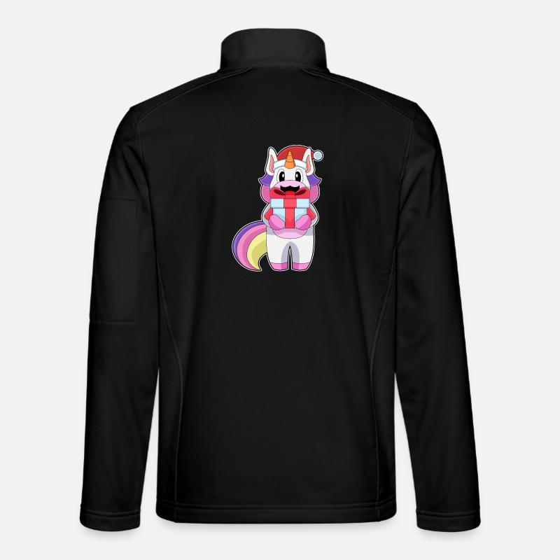Unicorn Christmas Package Unisex Softshell Jacket
