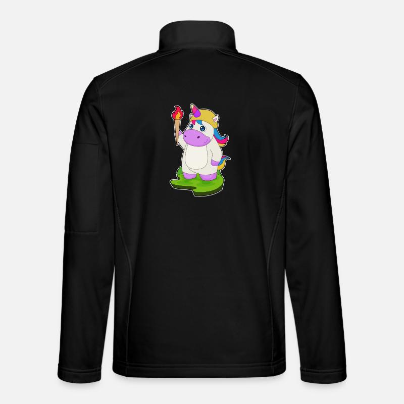 Einhorn Fackel Unisex Softshelljacke