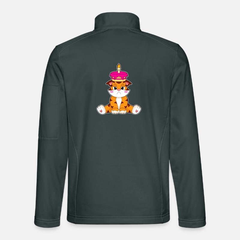 Tiger Birthday Cake Unisex Softshell Jacket