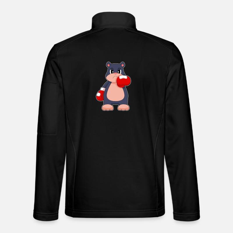 Maulwurf Boxer Boxhandschuhe Boxen - Unisex Softshelljacke - Schwarz