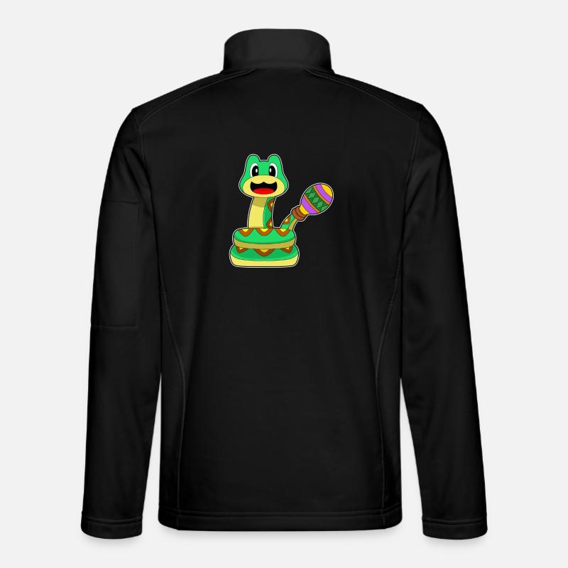 Snake Musician Rattle Music - Unisex Softshell Jacket - black