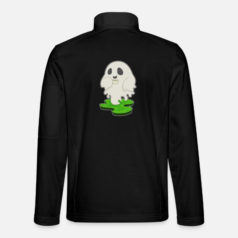 Geist Halloween Kaffee - Unisex Softshelljacke - Schwarz