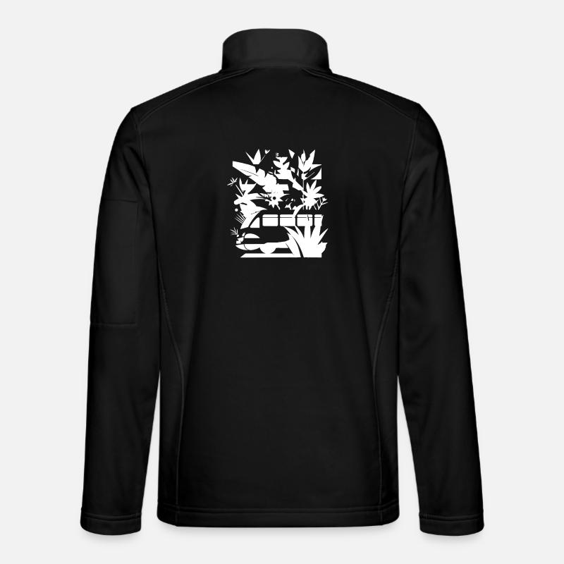 Cartoon Railroad - Unisex Softshell Jacket - black