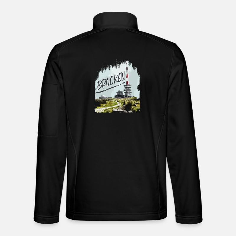 Brocken transmitter and second-hand shop - Unisex Softshell Jacket - black