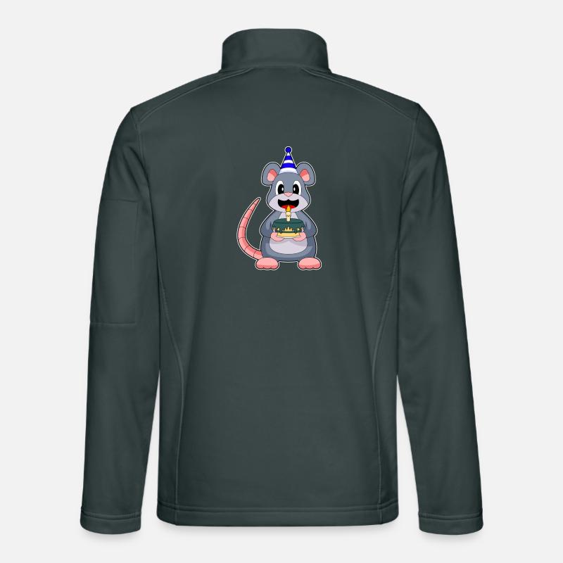 Mouse Birthday Cake Unisex Softshell Jacket