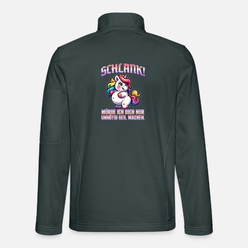 Slim & self-confident: Ironic statement Unisex Softshell Jacket