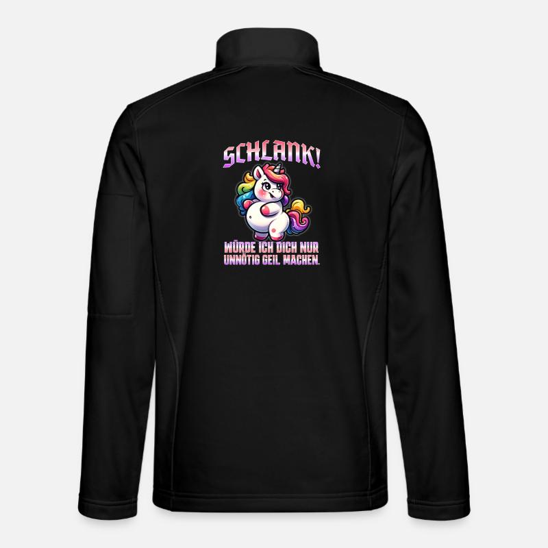 Slim & self-confident: Ironic statement - Unisex Softshell Jacket - black
